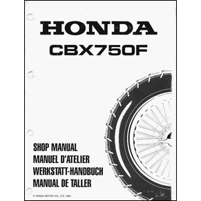 Shop manual Honda CBX750F 1984 PDF
