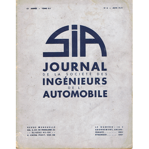 SIA 13° année - Tome XII - N°06 - Juin 1939