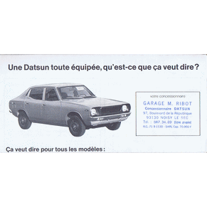 Price list Datsun 1977