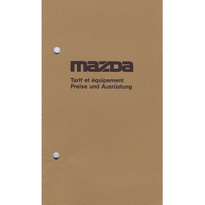 Price list Mazda 1984 (Switzerland)