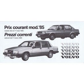 Tarif Volvo 1985 (Switzerland)