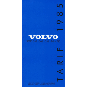Tarif Volvo 1985