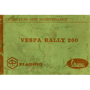 Vespa 200 Rally operation and maintenance PDF
