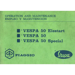 Vespa 50/Elestart/Special operation and maintenance PDF