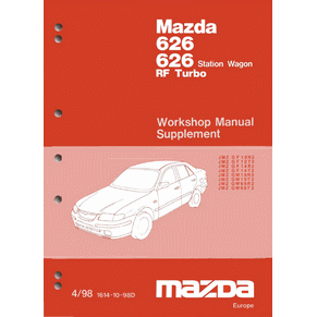 Workshop manual Mazda 626 1998 PDF
